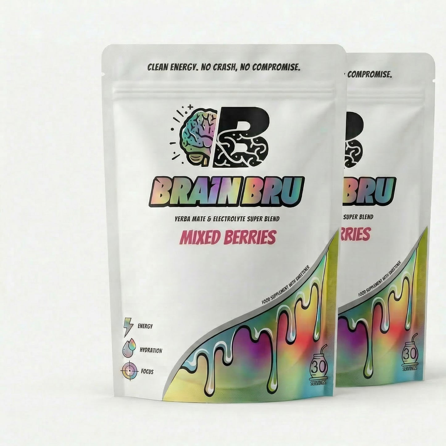 2x Brain Bru Pouches